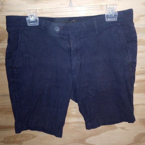 Men's Ted Baker Navy Shorts 33R Chino Cotton - Picture 1 of 2